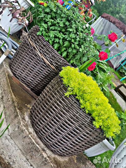 Горшки из ротанга