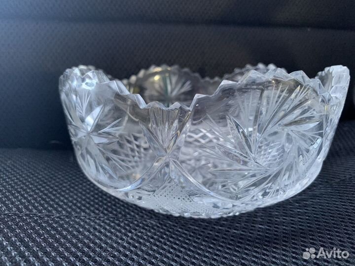 Ваза 24 см и Хрустальный салатник СССР