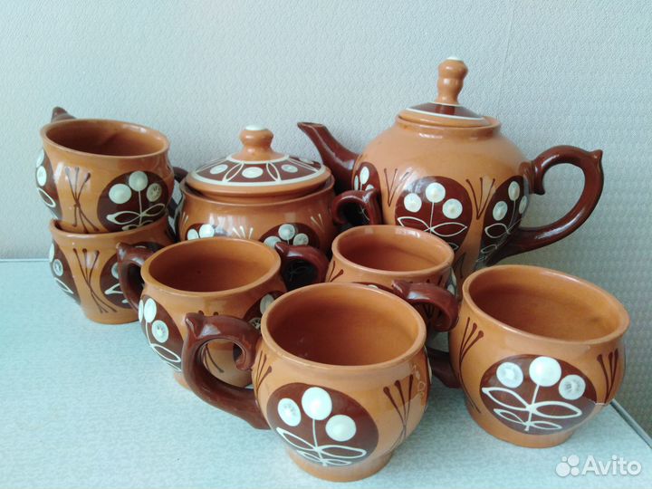 Чайный сервиз глиняный СССР