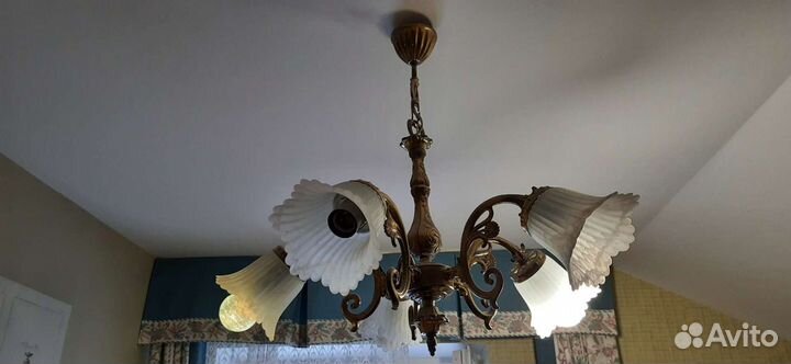 Люстра латунная СССР