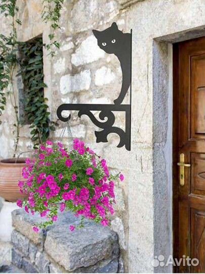 Кронштейны для кашпо кот и кошка + кашпо