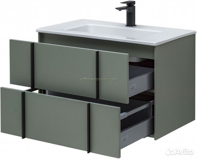 Allen Brau Reality 1.32005.CGM Тумба с раковиной, олива матовая