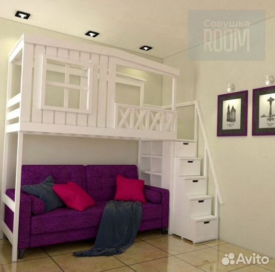 Детская кровать чердак