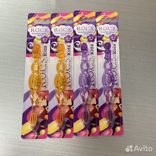 Детская зубная щётка Rocs 3-7 лет