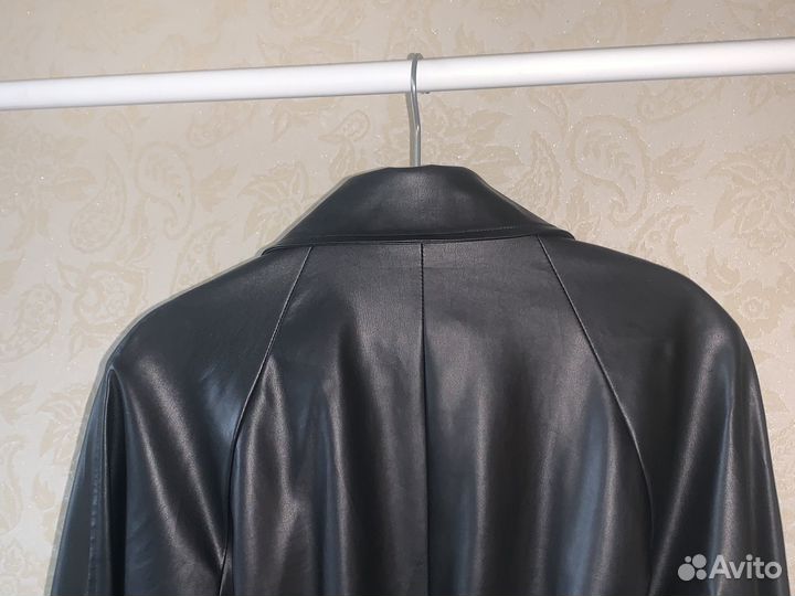 Пальто экокожа