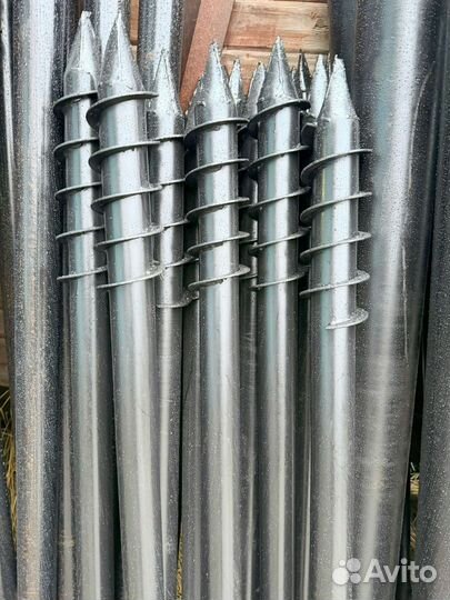 Механический монтаж винтовых свай