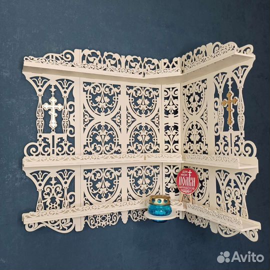 Полка для икон Иконостас Модель 84 Красный угол 1