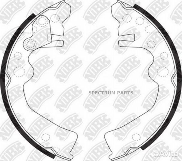 Nibk FN1261 Колодки тормозные барабанные зад