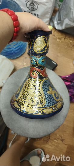 Ваза из синего стекла