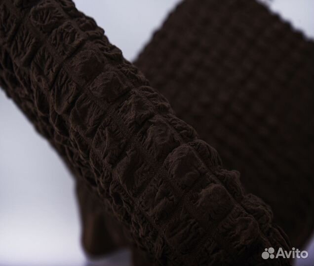 Чехол на стул со спинкой универсальный, Шоколадный