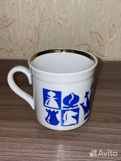 Кружка Шахматы Дулево, 1986г. 1 штука. 250 мл