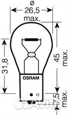 Комплект ламп PY21W 12V 21W BAU15s diadem опаловый