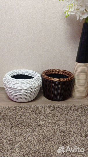 Кашпо из искусственного ротанга 7;10;12 литров