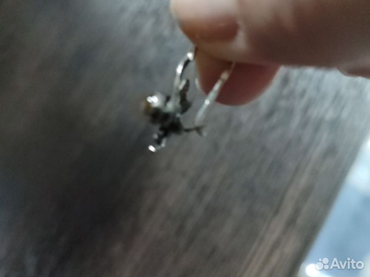 Серьги серебро СССР 875 probe