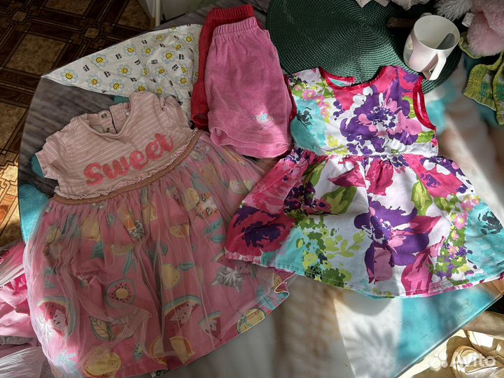 Большой Пакет одежды для девочки 74 80 + обувь