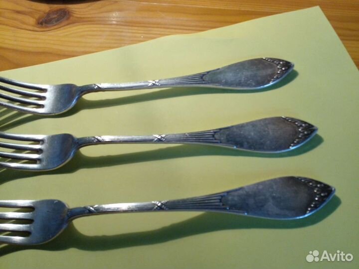 Серебряная вилка 19 век. мастер Маршак