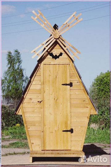 Уличный туалет с декором клэ 009