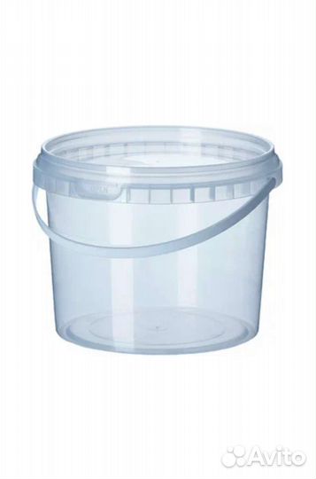 Ведро пластиковое прозрачное 3 литра