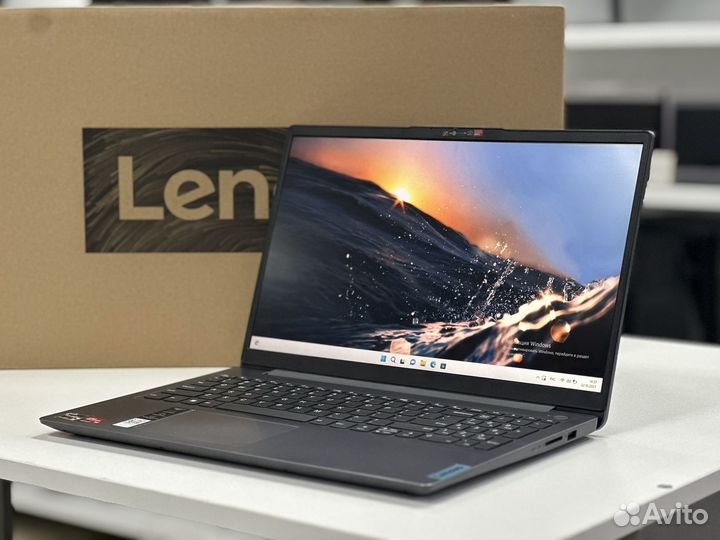 Новый ноутбук lenovo ryzen5-5500u