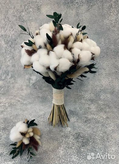 Свадебные букеты из сухоцветов