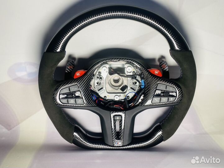 М руль BMW G серия под асс карбон подогрев
