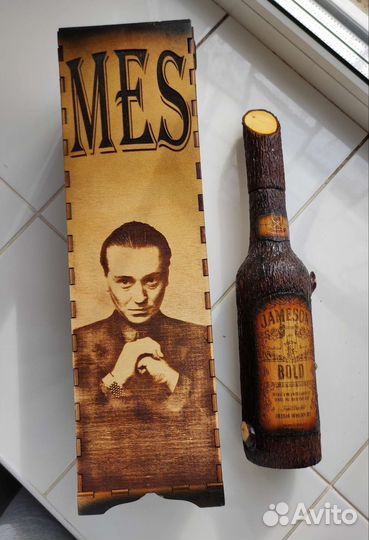 Бутылка для хранения, ручная работа из дерева