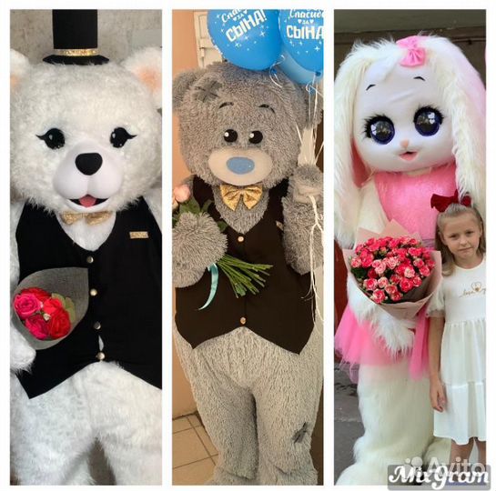 Ростовая кукла мишки и зайка
