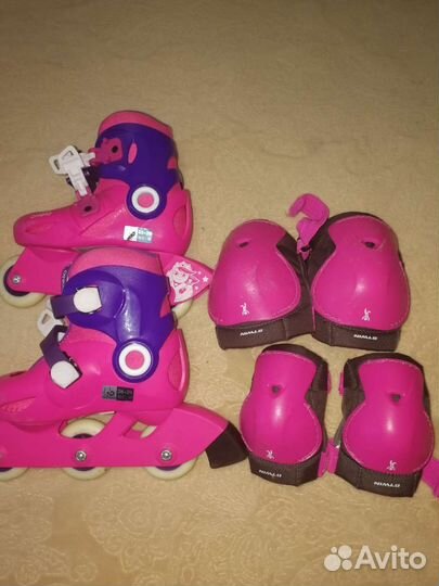 Ролики детские раздвижные, декатлон oxelo, 26-28