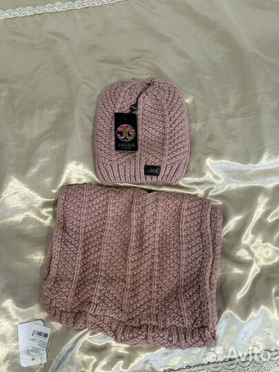 Шапка+шарф женские