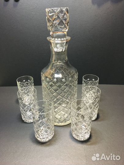 Хрустальный графин СССР со штофами