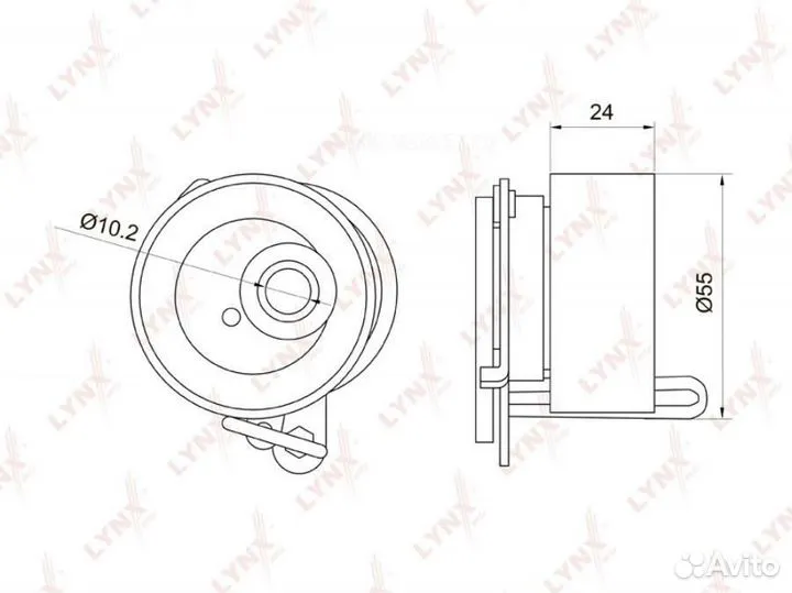 Lynxauto PB-1019 Ролик натяжной ремня грм