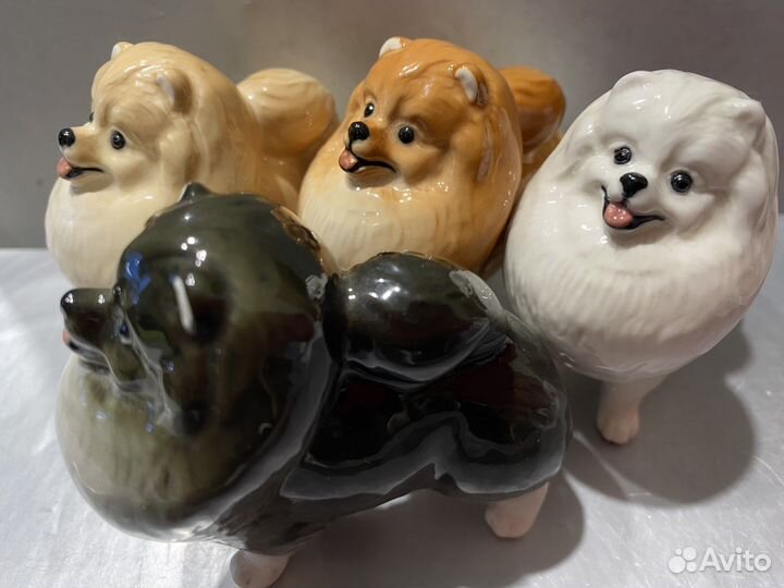 Шпиц фарфоровые статуэтки Сувениры