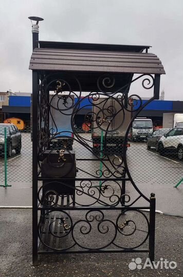 Кованые мангалы с крышей