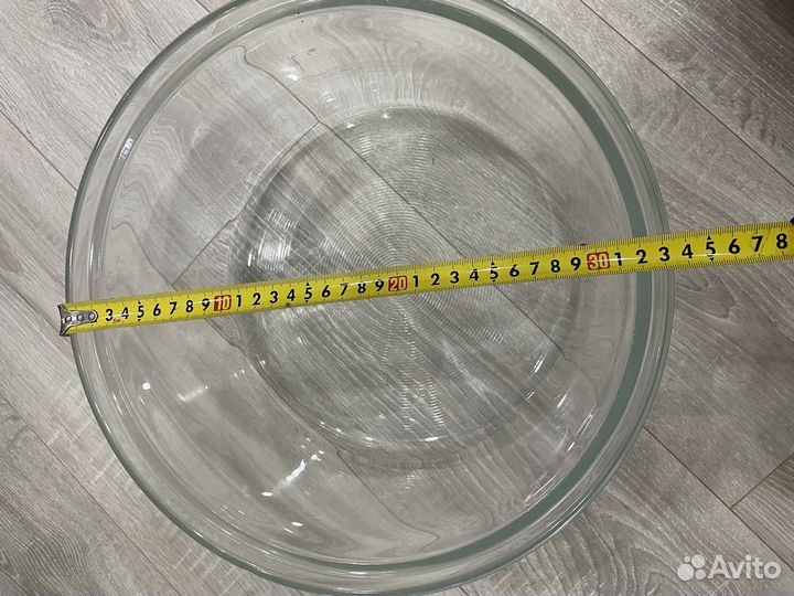 Таз стеклянный, аквариум круглый