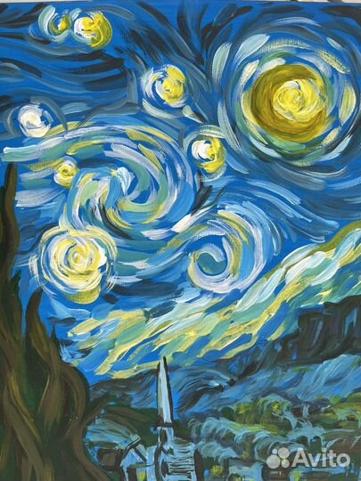 Картина акрилом на холсте