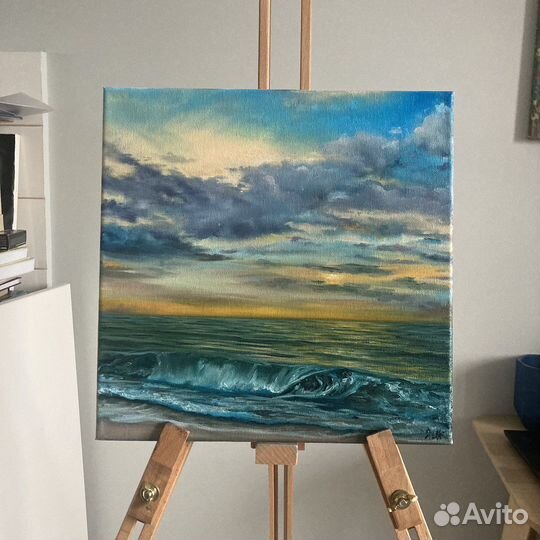Картина маслом на холсте море