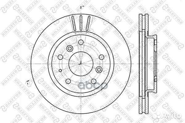 6020-3220V-SX диск тормозной передний Mazda 62