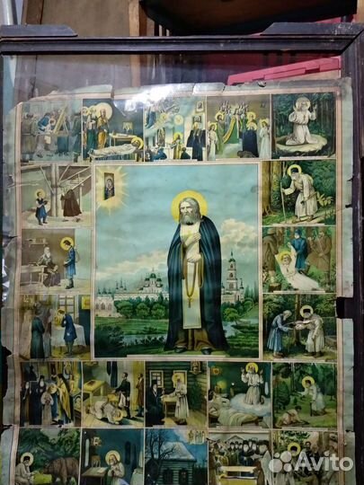 Хромолитография Серафима Саровского