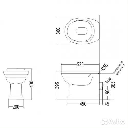 Унитаз новый напольный Devon Devon Classica