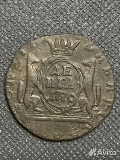Денга 1770 г. км Сибирь Оригинал Сибирская монета