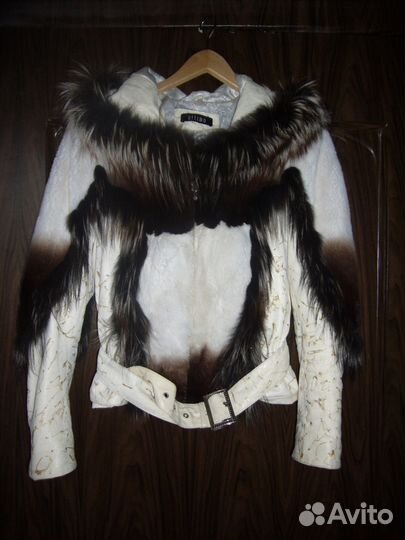 Куртка кожаная с мехом