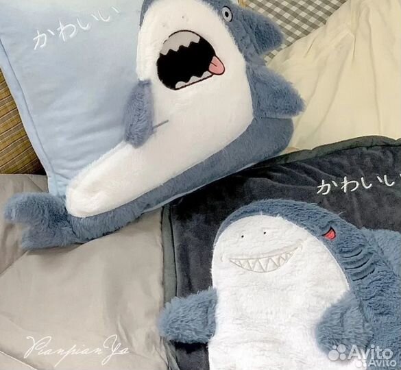 Акула Плед-подушка-одеяло в стиле IKEA