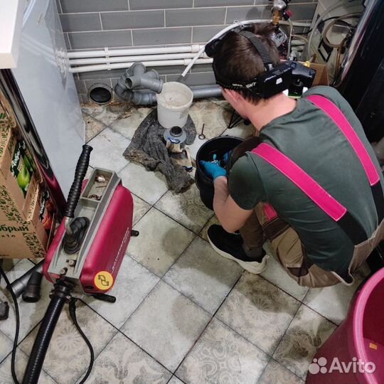 Прочистка канализации. Устранение засора