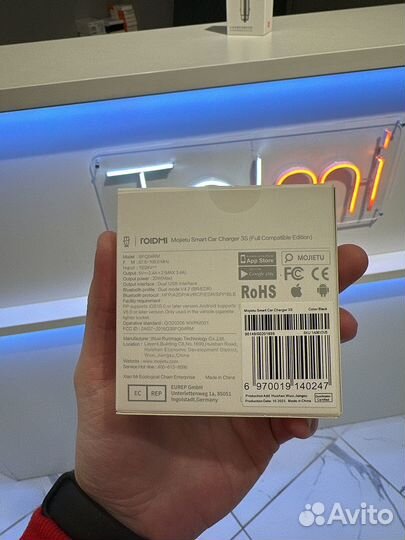 Автомобильная зарядка Xiaomi roidmi 3s BFQ04RM