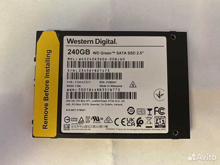 Ssd WD green 240gb (Новый)
