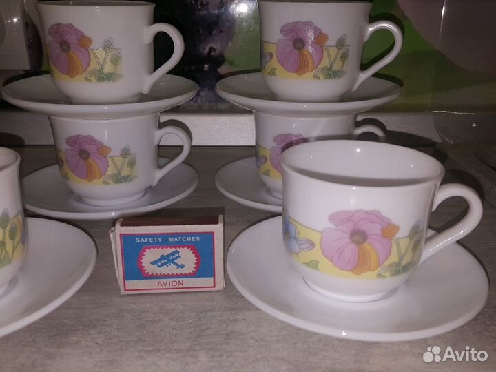 Сервиз чайный 150мл новый Франция Arcopal 6 персон