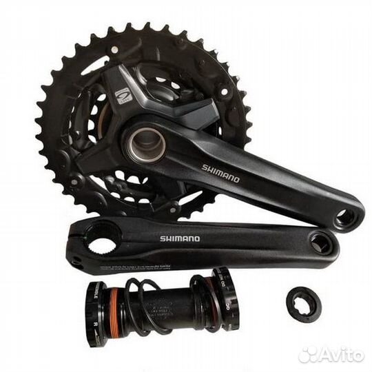 Система шатунов Shimano Alivio MT210-3 с кареткой
