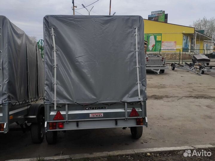 Прицеп Спутник Мото 2515/33 с тентом и каркасом