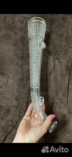 Хрустальный рог для питья. Винтаж СССР. Редкость