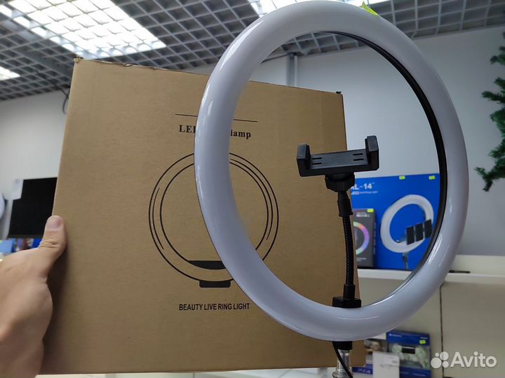 Лампа новая для фото rl 33cm + штатив